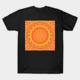 Color Wheel - Orange Base Mandala T-Shirt